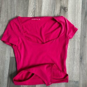 Pink bodysuit abercrombie
